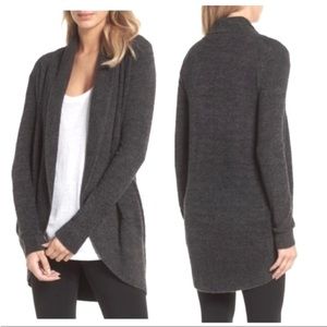 Barefoot Dreams Cozy Chic Lite gray circle cardigan